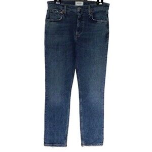 Agolde Willow Mid Rise Slim Straight Stretch Crop Jeans 28 x 28